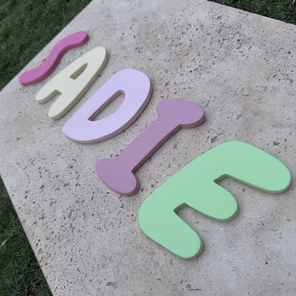 Handmade Ceramic Clay Letter Personalised Nursery Wall Letter Pippi Ceramics per letter is $26