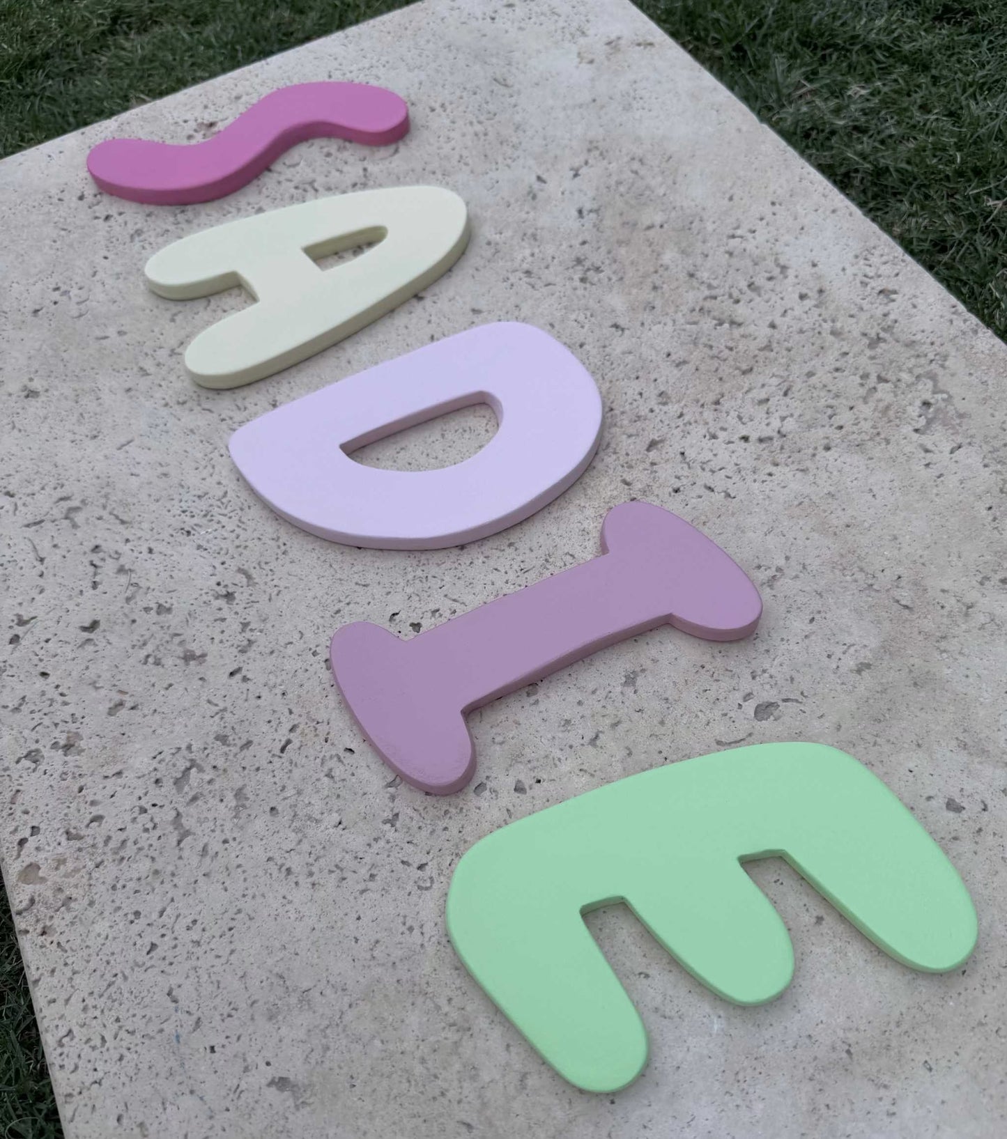 Custom Handmade Clay Name Sign Personalized Nursery Kids Room Wall Decor PIPPI Ceramics per letter is $26