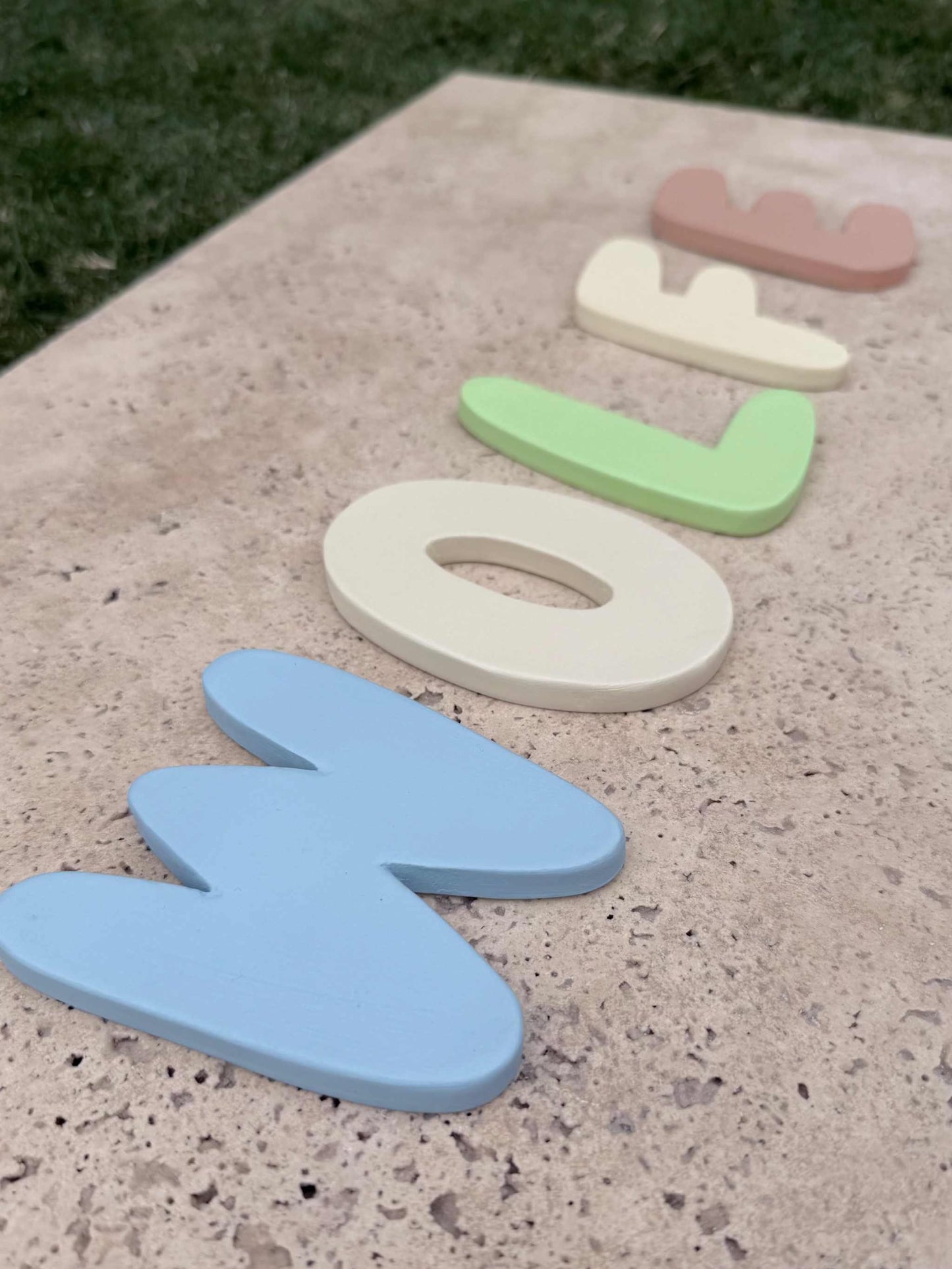 Name sign for nursery personalized Handmade Clay Name Sign Custom Baby Name Wall Art Gift Pippi ceramics per letter is $26