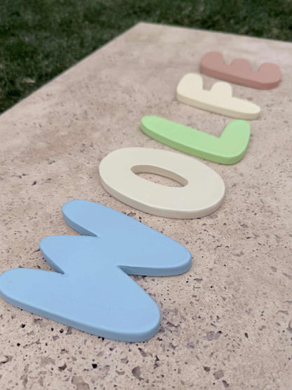 Name sign for nursery personalized Handmade Clay Name Sign Custom Baby Name Wall Art Gift Pippi ceramics per letter is $26