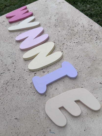 Handmade Ceramic Clay Letter Personalised Nursery Wall Letter Pippi Ceramics per letter is $26