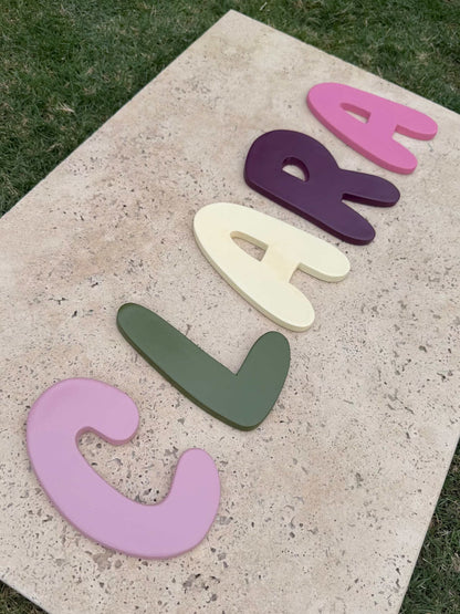 Handmade Ceramic Clay Letter Personalised Nursery Wall Letter Pippi Ceramics per letter is $26