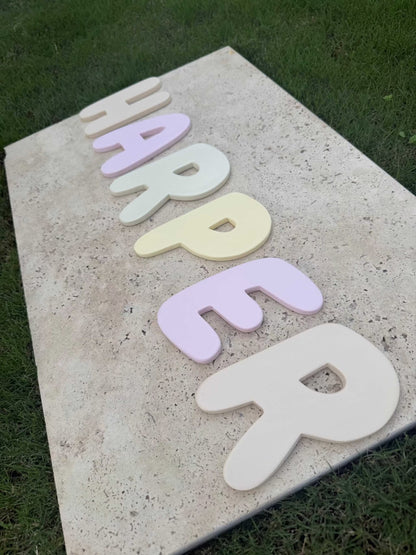 Handmade Ceramic Clay Letter Personalised Nursery Wall Letter Pippi CeCreate a personalized space with a handmade ceramic clay letter from Pippi Ceramics. Each ceramic letter is individually handcrafted, glazed, and painted to order, mpippi ceramicsPippi CeramicsPippi CeramicsCeramic