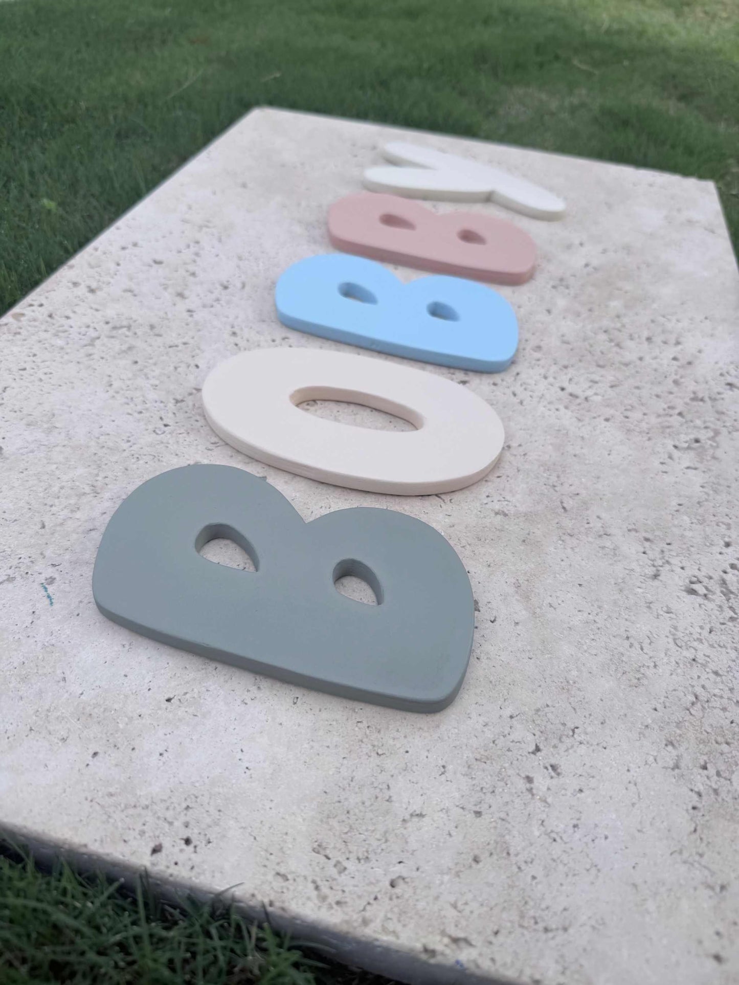 Handmade Ceramic Clay Letter Personalised Nursery Wall Letter Pippi Ceramics per letter is $26
